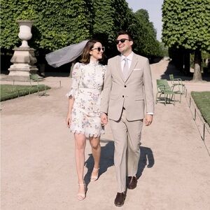 Zimmermann Floral Mini Dress - White and Multicolor